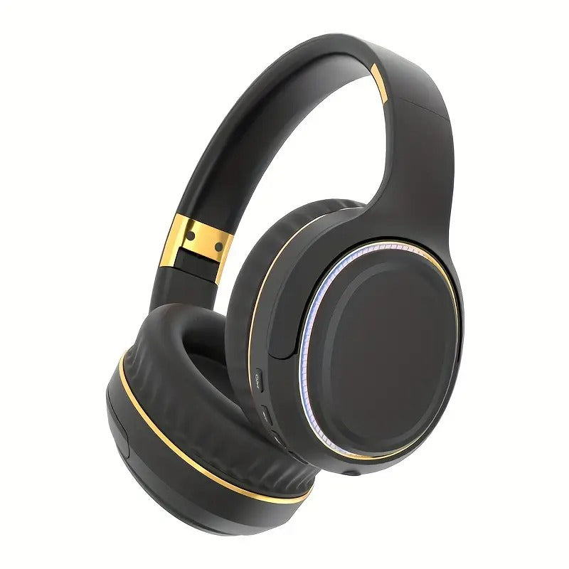 Wireless Headset with RGB Lights and Foldable Design